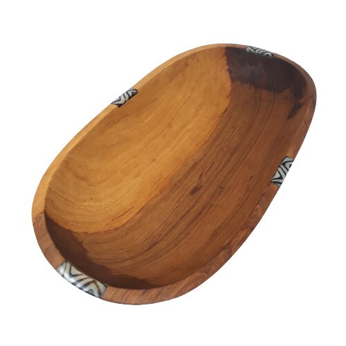 Large wooden 2024 serving bowl